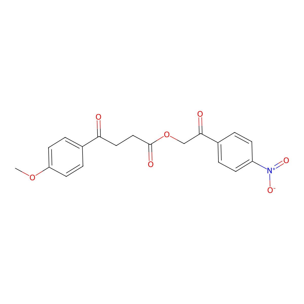 2-(4-Nitrophenyl)-2-oxoethyl 4-(4-methoxyphenyl)-4-oxobutanoate molecular structure, CAS 432502-19-7