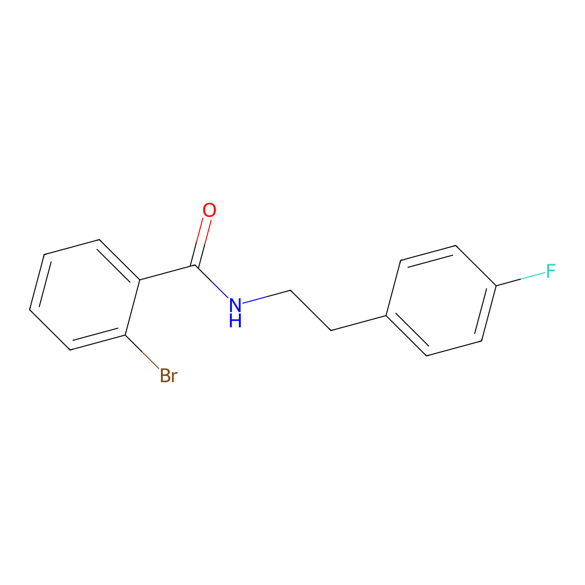 2-bromo-N-[2-(4-fluorophenyl)ethyl]benzamide molecular structure, CAS 432502-47-1