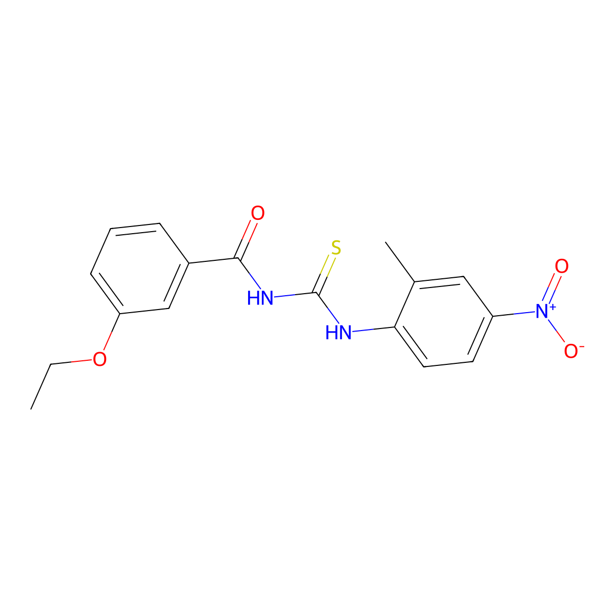 3-ethoxy-N-[(2-methyl-4-nitrophenyl)carbamothioyl]benzamide molecular structure, CAS 432502-53-9