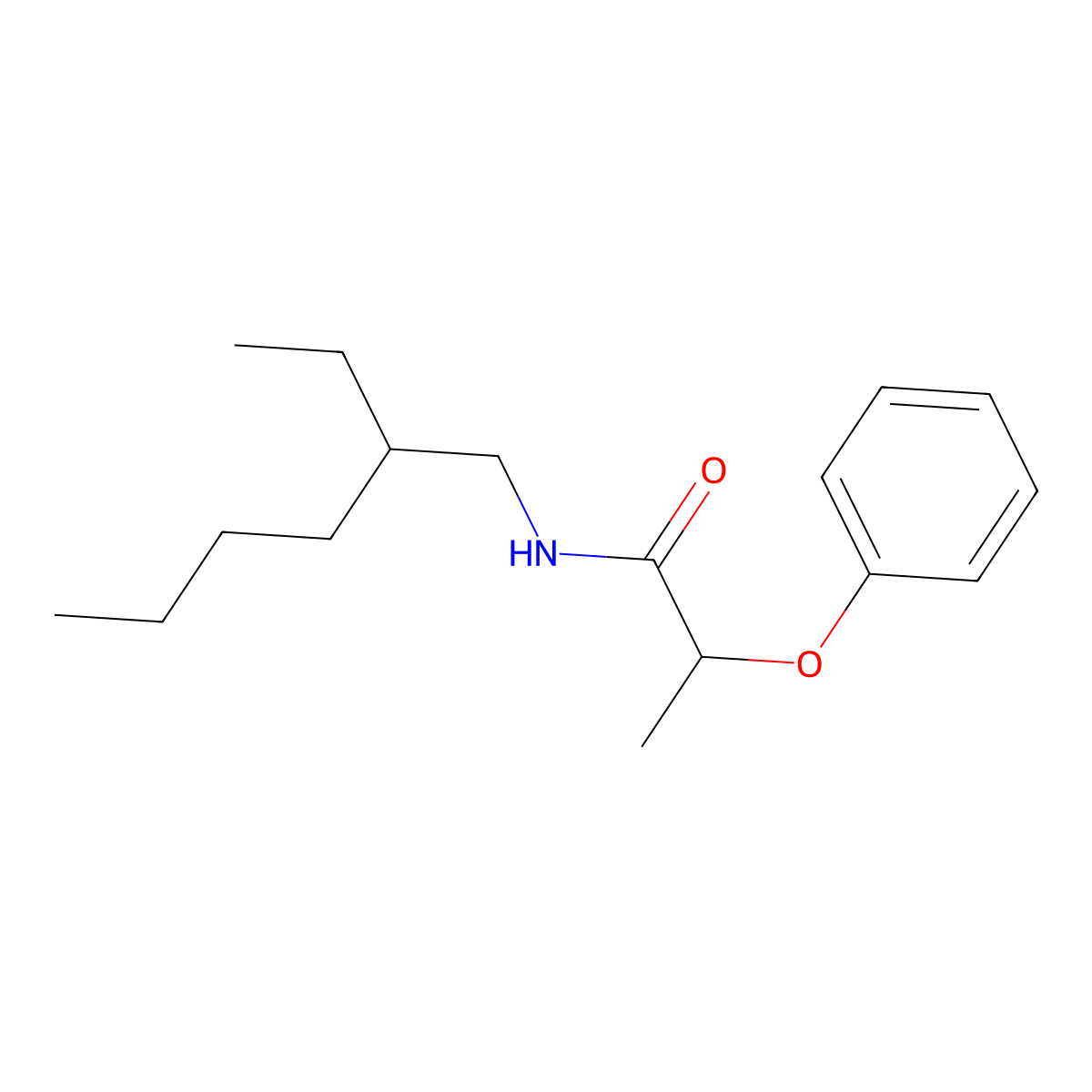 N-(2-ethylhexyl)-2-phenoxypropanamide molecular structure, CAS 432502-55-1