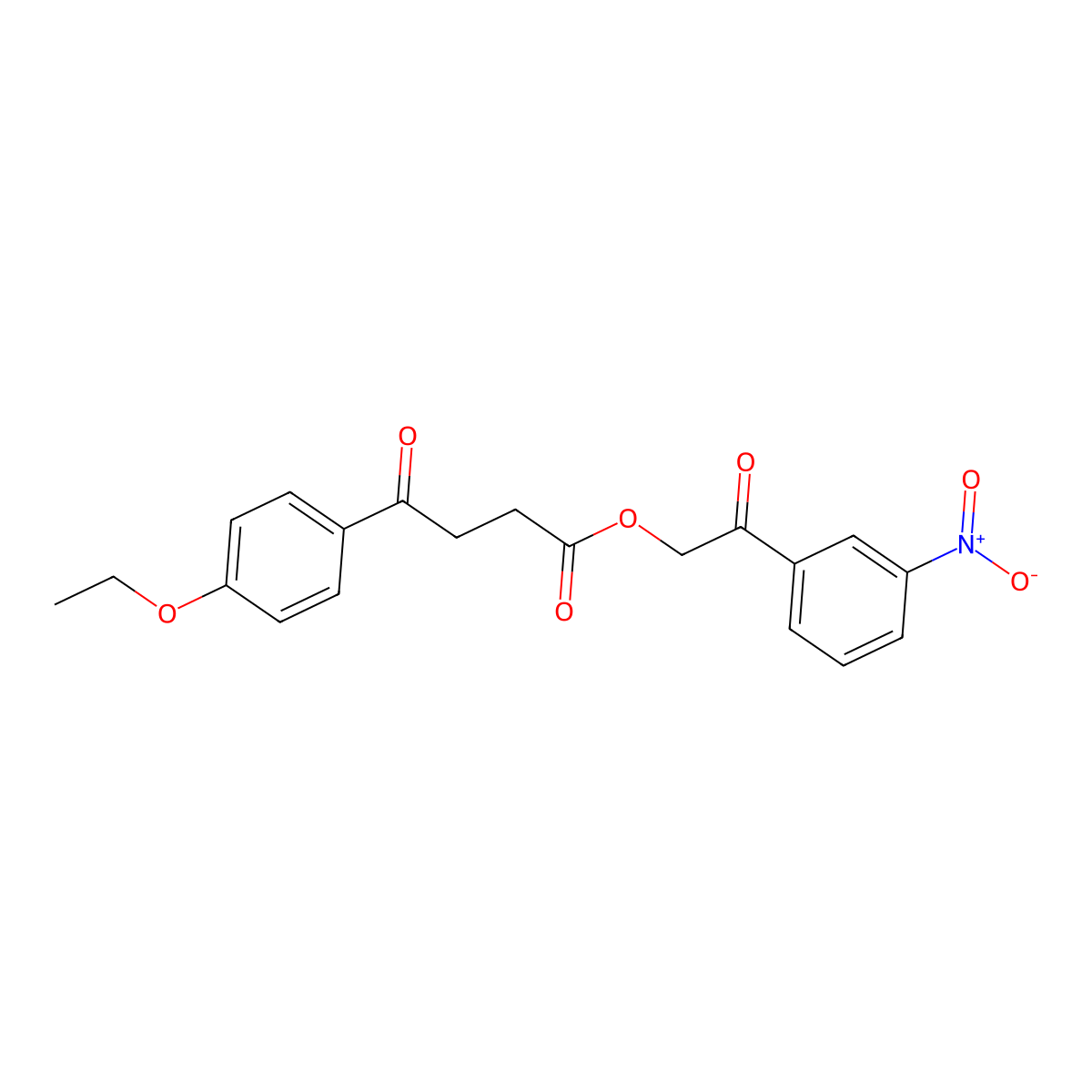2-(3-Nitrophenyl)-2-oxoethyl 4-(4-ethoxyphenyl)-4-oxobutanoate molecular structure, CAS 432502-71-1