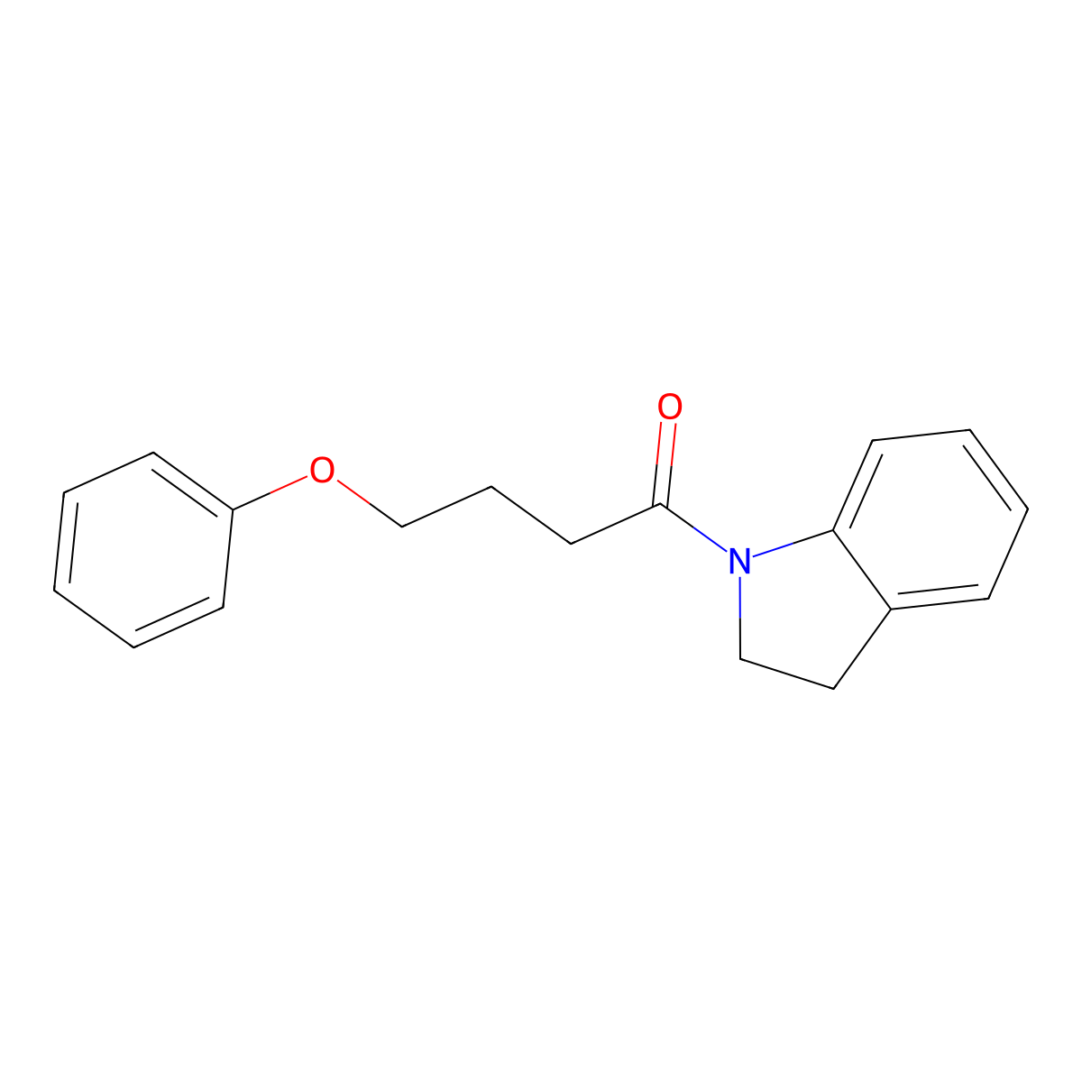 1-(2,3-Dihydroindol-1-yl)-4-phenoxybutan-1-one molecular structure, CAS 432502-73-3