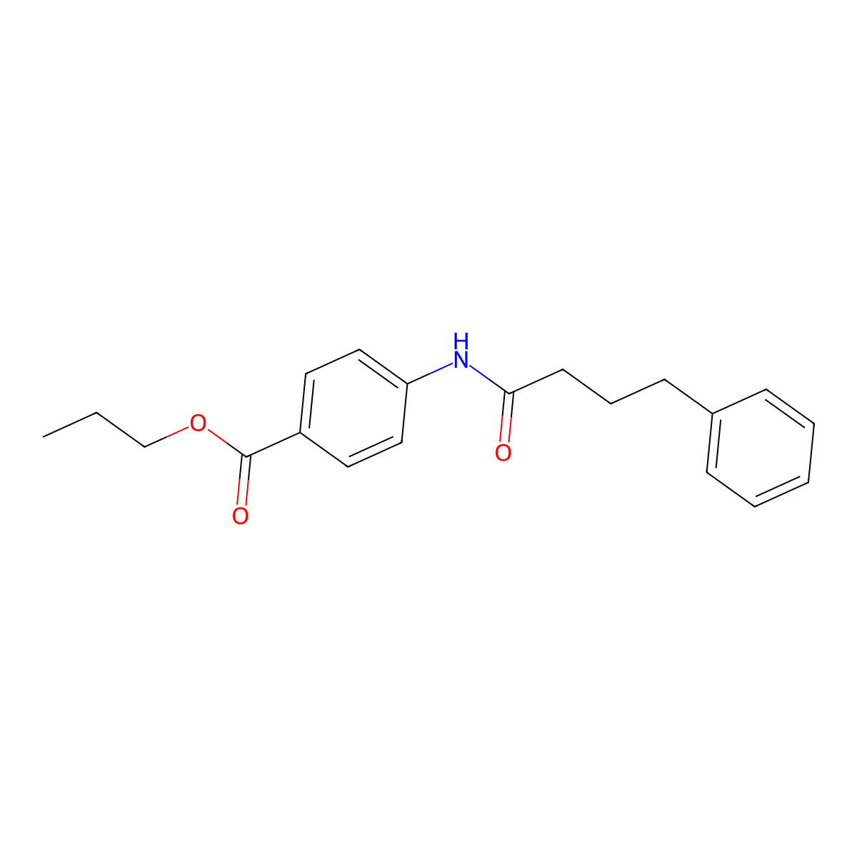 Propyl 4-(4-phenylbutanoylamino)benzoate molecular structure, CAS 432502-93-7