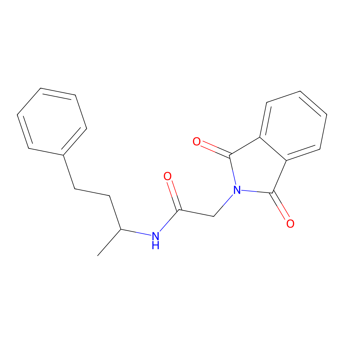 2-(1,3-dioxoisoindol-2-yl)-N-(4-phenylbutan-2-yl)acetamide molecular structure, CAS 432503-03-2