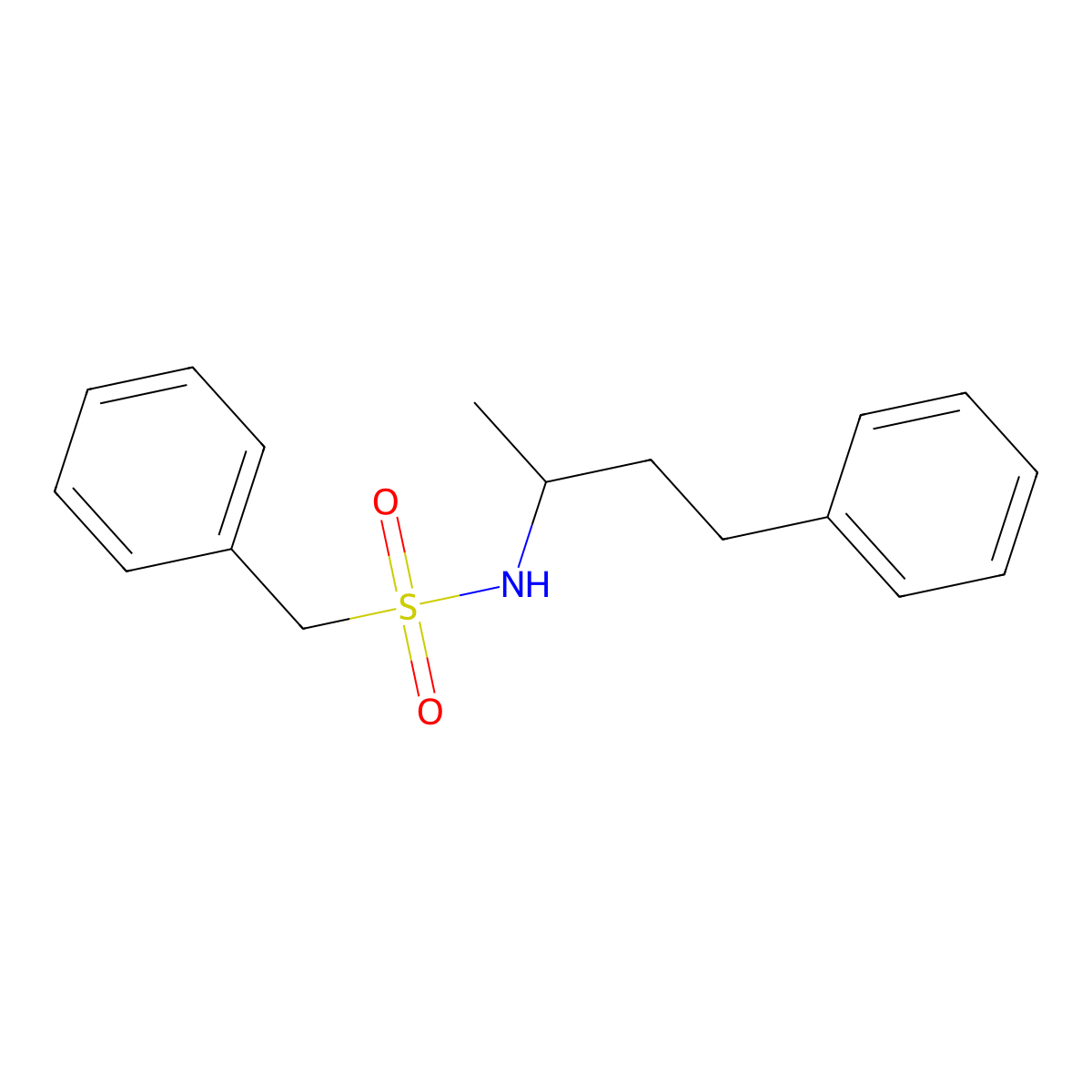 1-phenyl-N-(4-phenylbutan-2-yl)methanesulfonamide molecular structure, CAS 432503-13-4