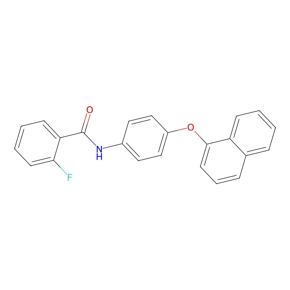 2-fluoro-N-(4-naphthalen-1-yloxyphenyl)benzamide molecular structure, CAS 432503-36-1