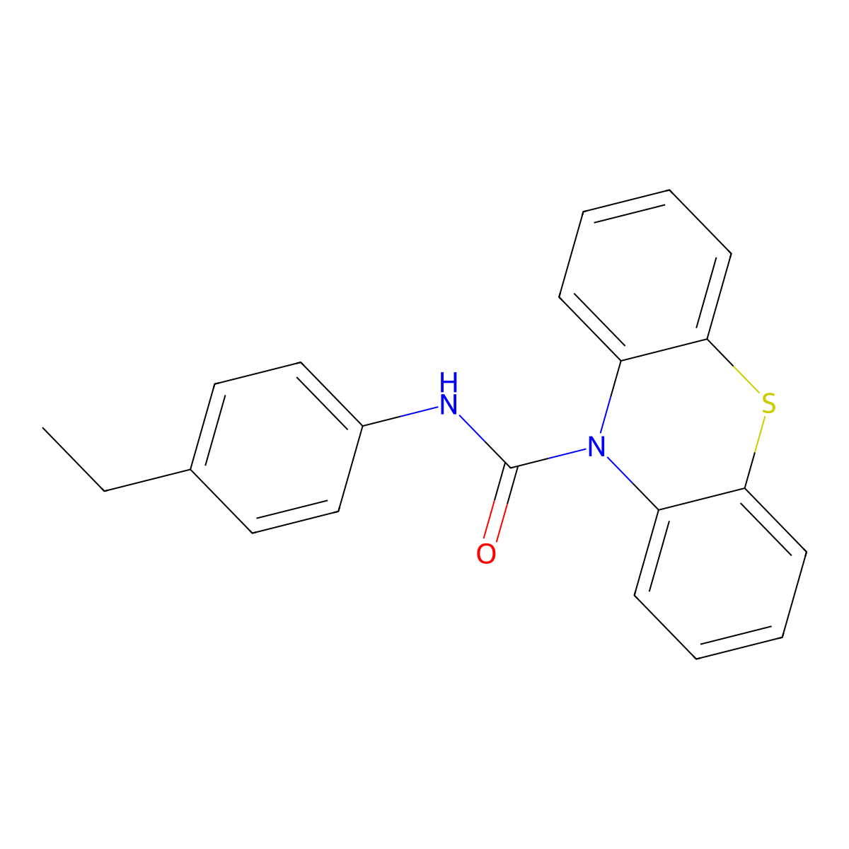 N-(4-ethylphenyl)-10H-phenothiazine-10-carboxamide molecular structure, CAS 432503-37-2
