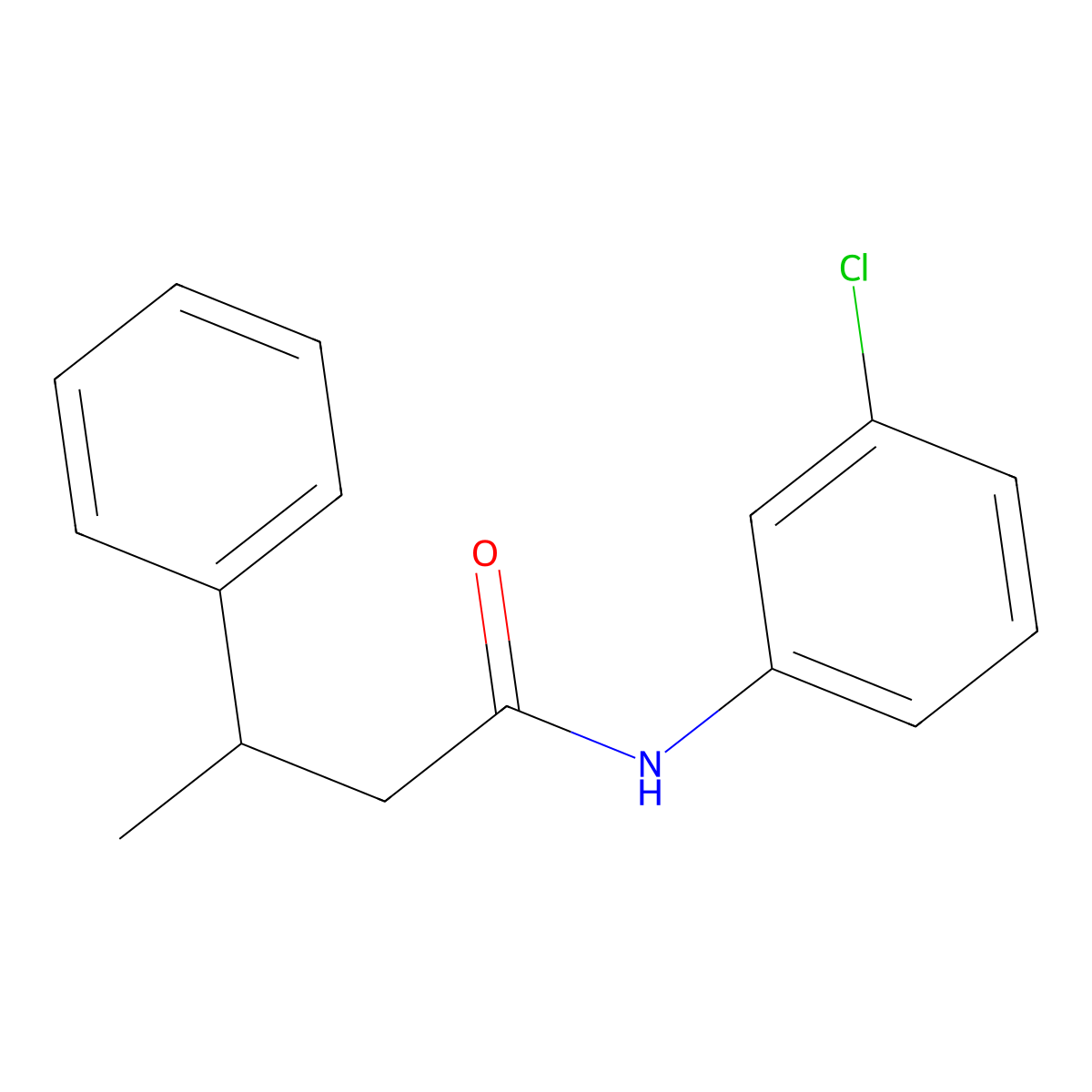 N-(3-chlorophenyl)-3-phenylbutanamide molecular structure, CAS 432503-38-3