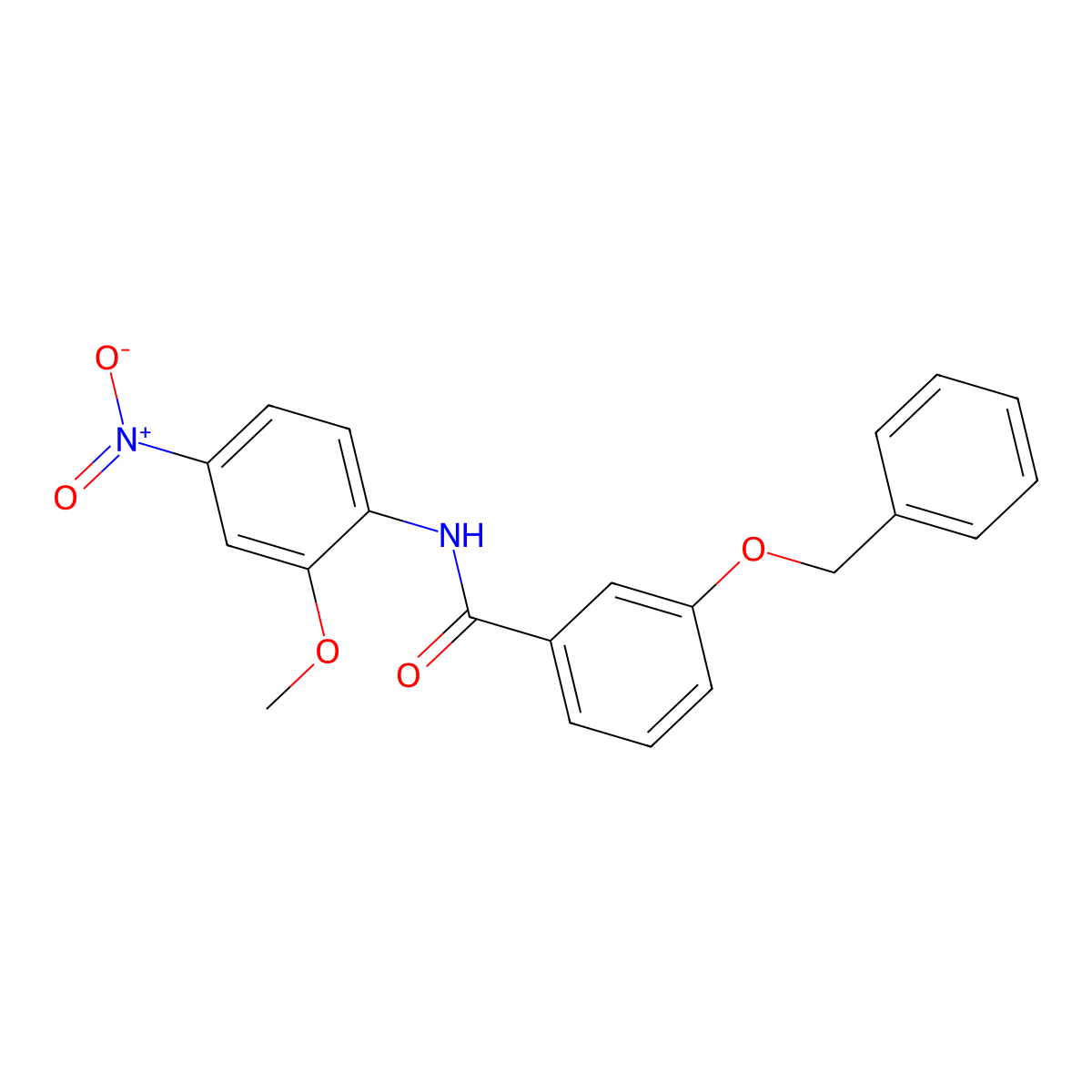N-(2-methoxy-4-nitrophenyl)-3-phenylmethoxybenzamide molecular structure, CAS 432503-68-9