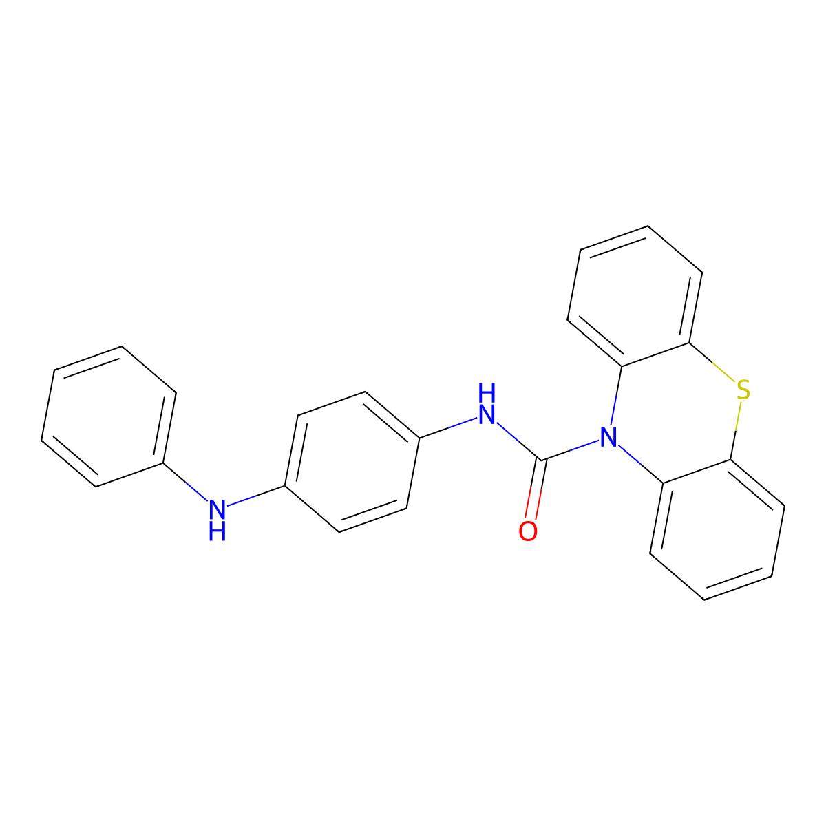 N-[4-(phenylamino)phenyl]-10H-phenothiazine-10-carboxamide molecular structure, CAS 432503-72-5