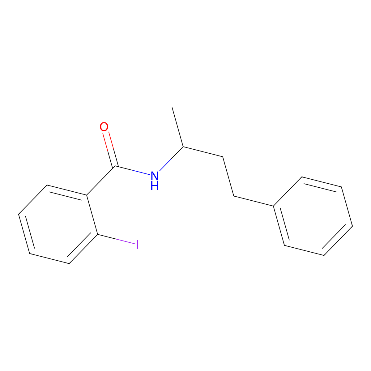 2-iodo-N-(4-phenylbutan-2-yl)benzamide molecular structure, CAS 432503-75-8