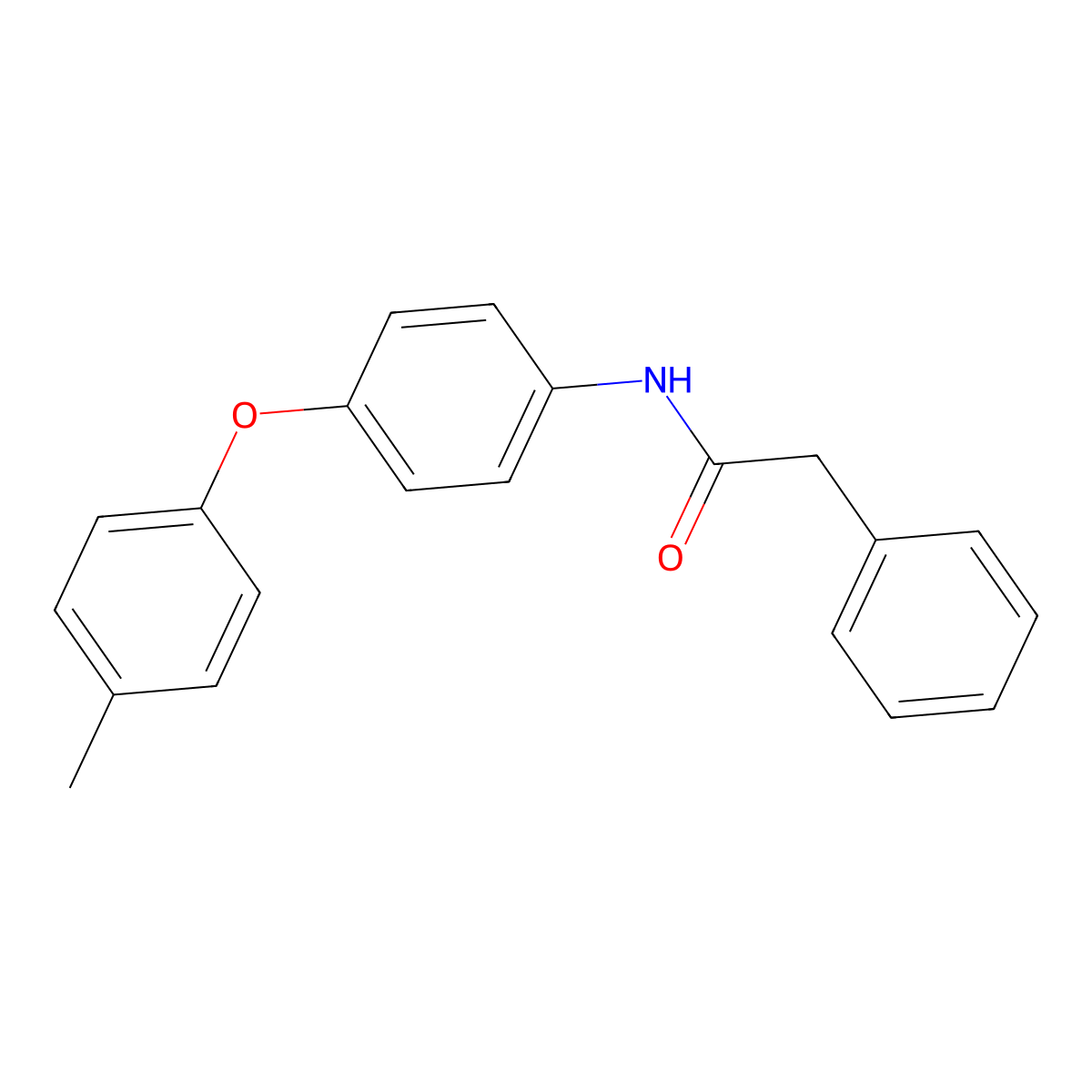 N-[4-(4-methylphenoxy)phenyl]-2-phenylacetamide molecular structure, CAS 432503-90-7