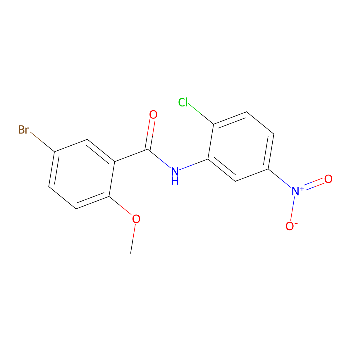 5-bromo-N-(2-chloro-5-nitrophenyl)-2-methoxybenzamide molecular structure, CAS 432507-82-9
