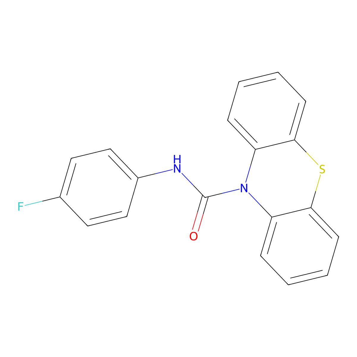 N-(4-fluorophenyl)phenothiazine-10-carboxamide molecular structure, CAS 432507-85-2