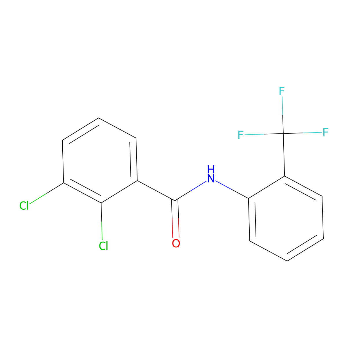 2,3-dichloro-N-[2-(trifluoromethyl)phenyl]benzamide molecular structure, CAS 432507-94-3
