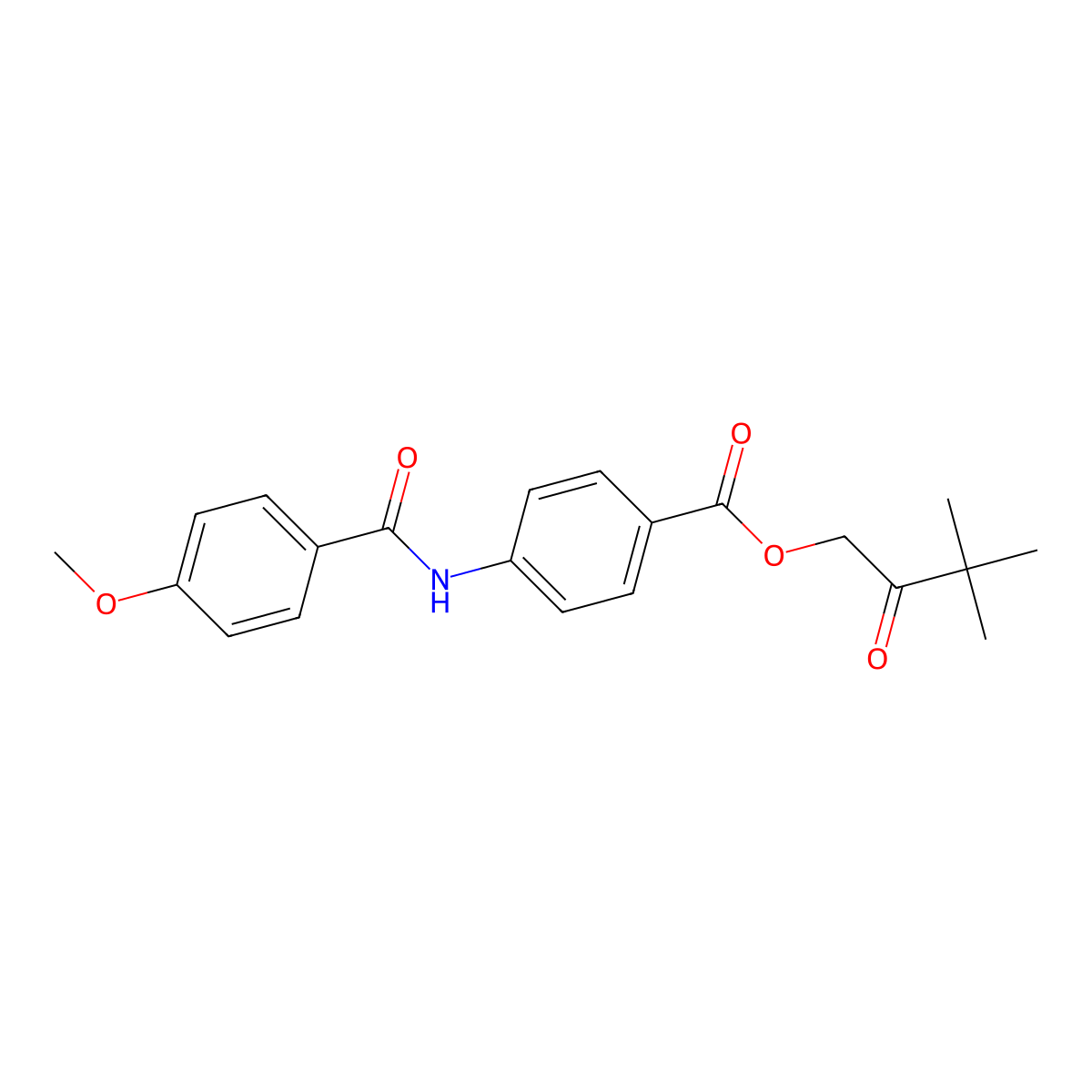 3,3-Dimethyl-2-oxobutyl 4-[(4-methoxybenzoyl)amino]benzoate molecular structure, CAS 432507-96-5