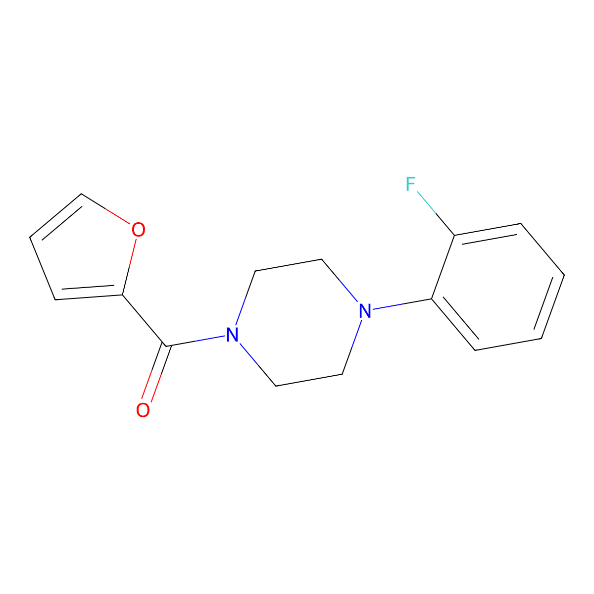 [4-(2-Fluorophenyl)piperazin-1-yl]-(furan-2-yl)methanone molecular structure, CAS 432507-97-6