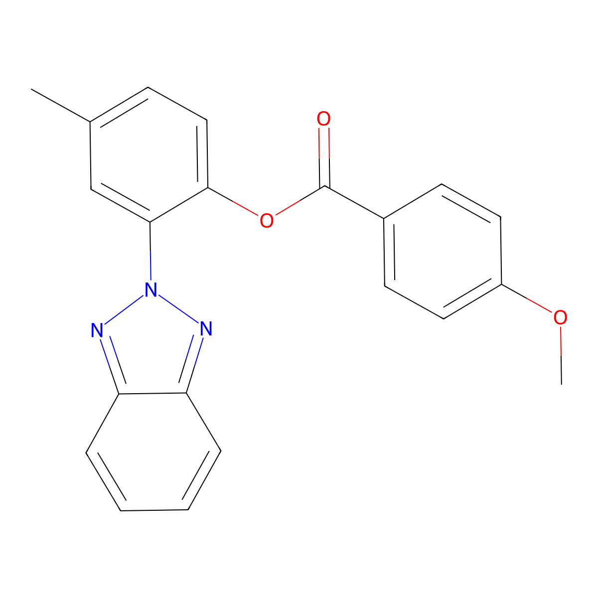 [2-(Benzotriazol-2-yl)-4-methylphenyl] 4-methoxybenzoate molecular structure, CAS 432508-11-7