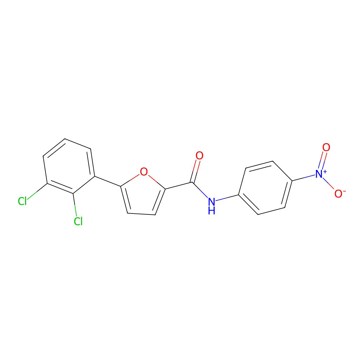 5-(2,3-dichlorophenyl)-N-(4-nitrophenyl)furan-2-carboxamide molecular structure, CAS 432508-40-2
