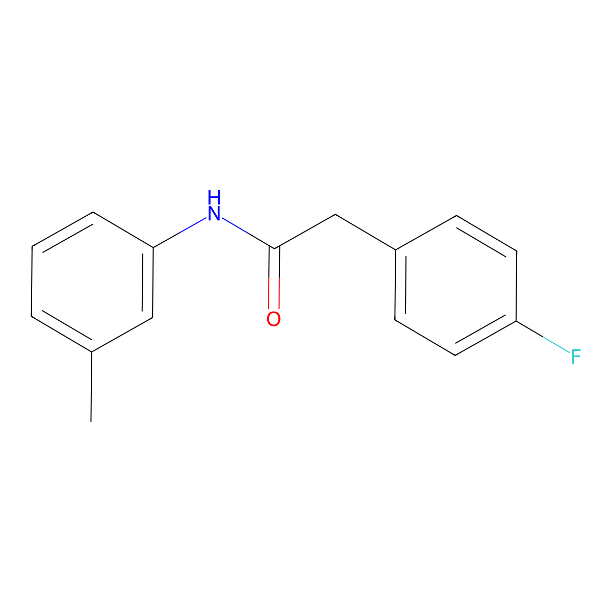 2-(4-fluorophenyl)-N-(3-methylphenyl)acetamide molecular structure, CAS 432508-69-5