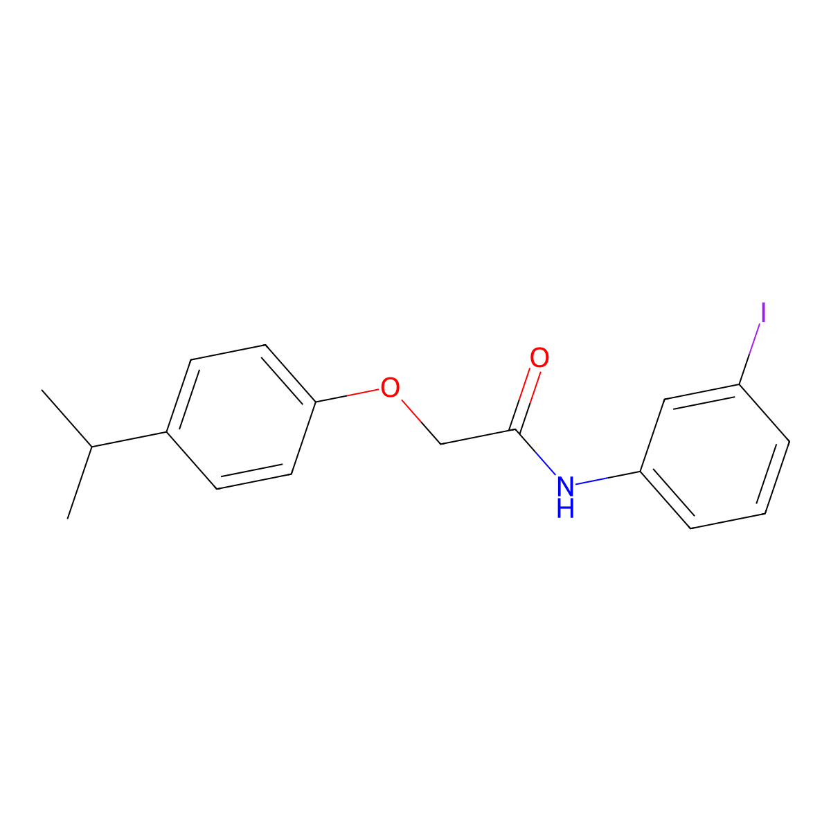N-(3-Iodophenyl)-2-(4-isopropylphenoxy)acetamide molecular structure, CAS 432509-06-3