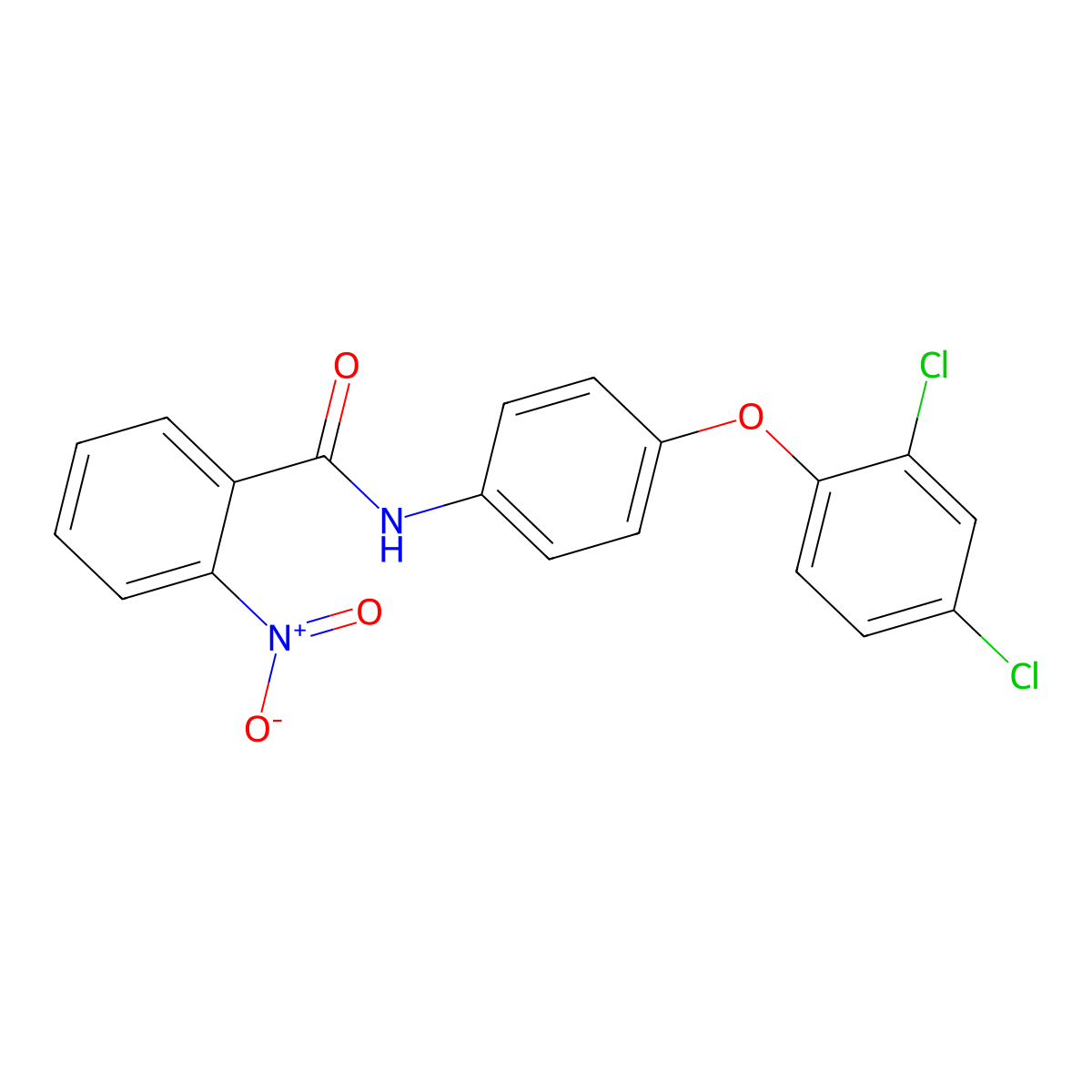N-[4-(2,4-dichlorophenoxy)phenyl]-2-nitrobenzamide molecular structure, CAS 432509-10-9