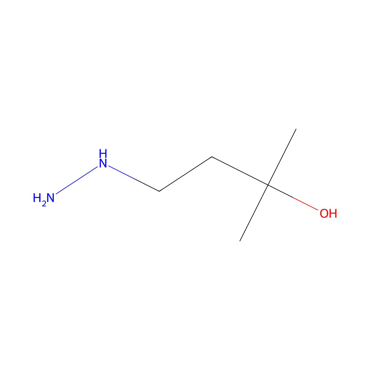 4-Hydrazinyl-2-methylbutan-2-ol molecular structure, CAS 432509-15-4