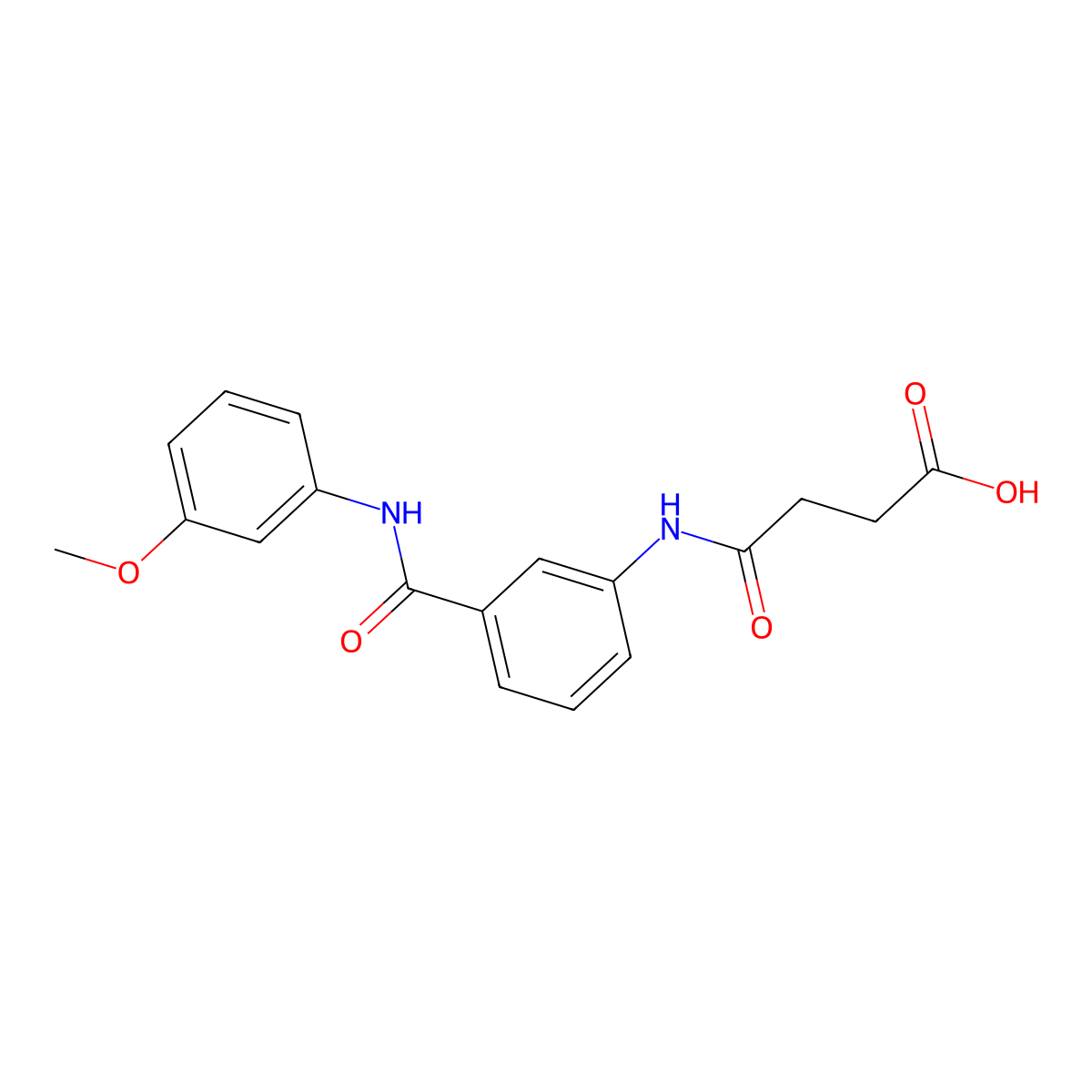4-((3-((3-Methoxyphenyl)carbamoyl)phenyl)amino)-4-oxobutanoic acid molecular structure, CAS 432509-69-8