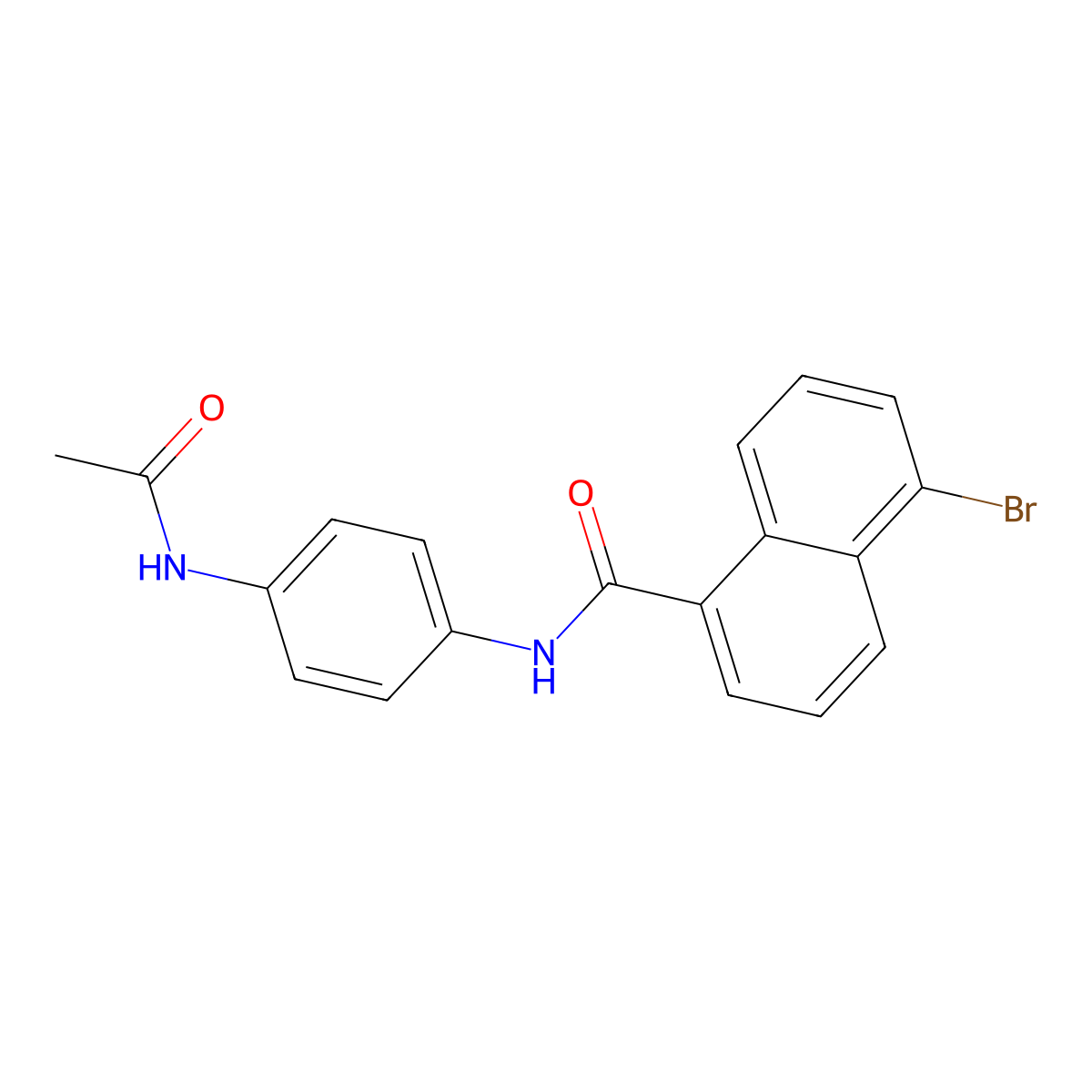 N-[4-(acetylamino)phenyl]-5-bromo-1-naphthamide molecular structure, CAS 432509-89-2