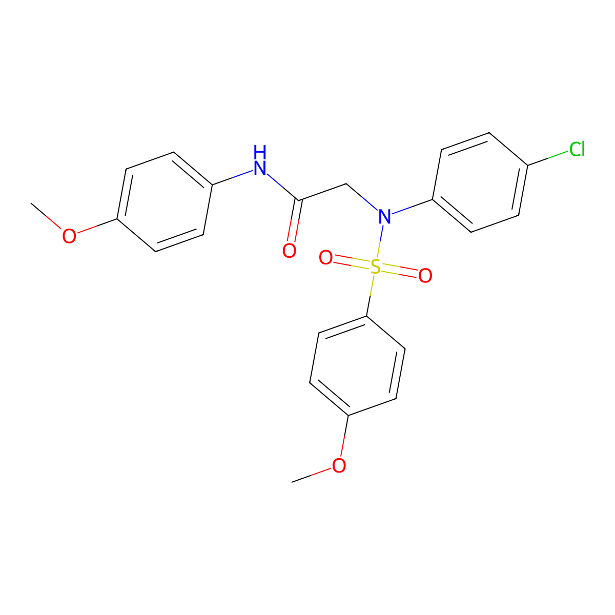 2-(4-chloro-N-(4-methoxyphenyl)sulfonylanilino)-N-(4-methoxyphenyl)acetamide molecular structure, CAS 432510-08-2