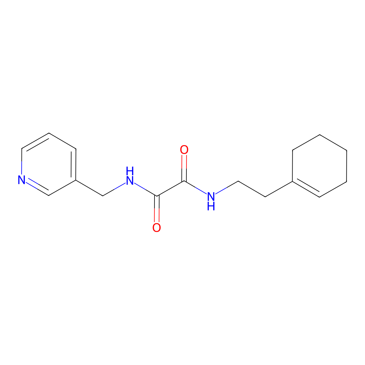 N1-(2-(cyclohex-1-en-1-yl)ethyl)-N2-(pyridin-3-ylmethyl)oxalamide molecular structure, CAS 432510-30-0