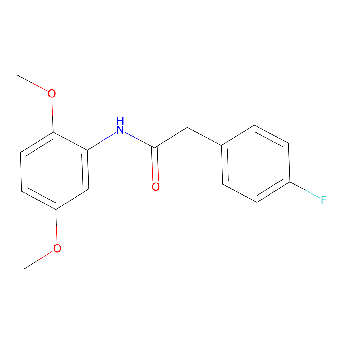 N-(2,5-dimethoxyphenyl)-2-(4-fluorophenyl)acetamide molecular structure, CAS 432510-46-8