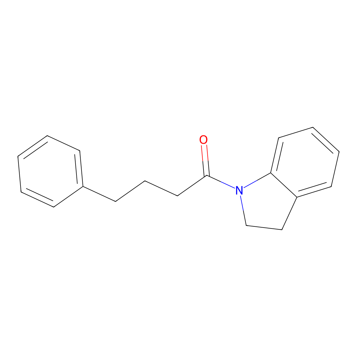 1-(2,3-Dihydroindol-1-yl)-4-phenylbutan-1-one molecular structure, CAS 432510-63-9