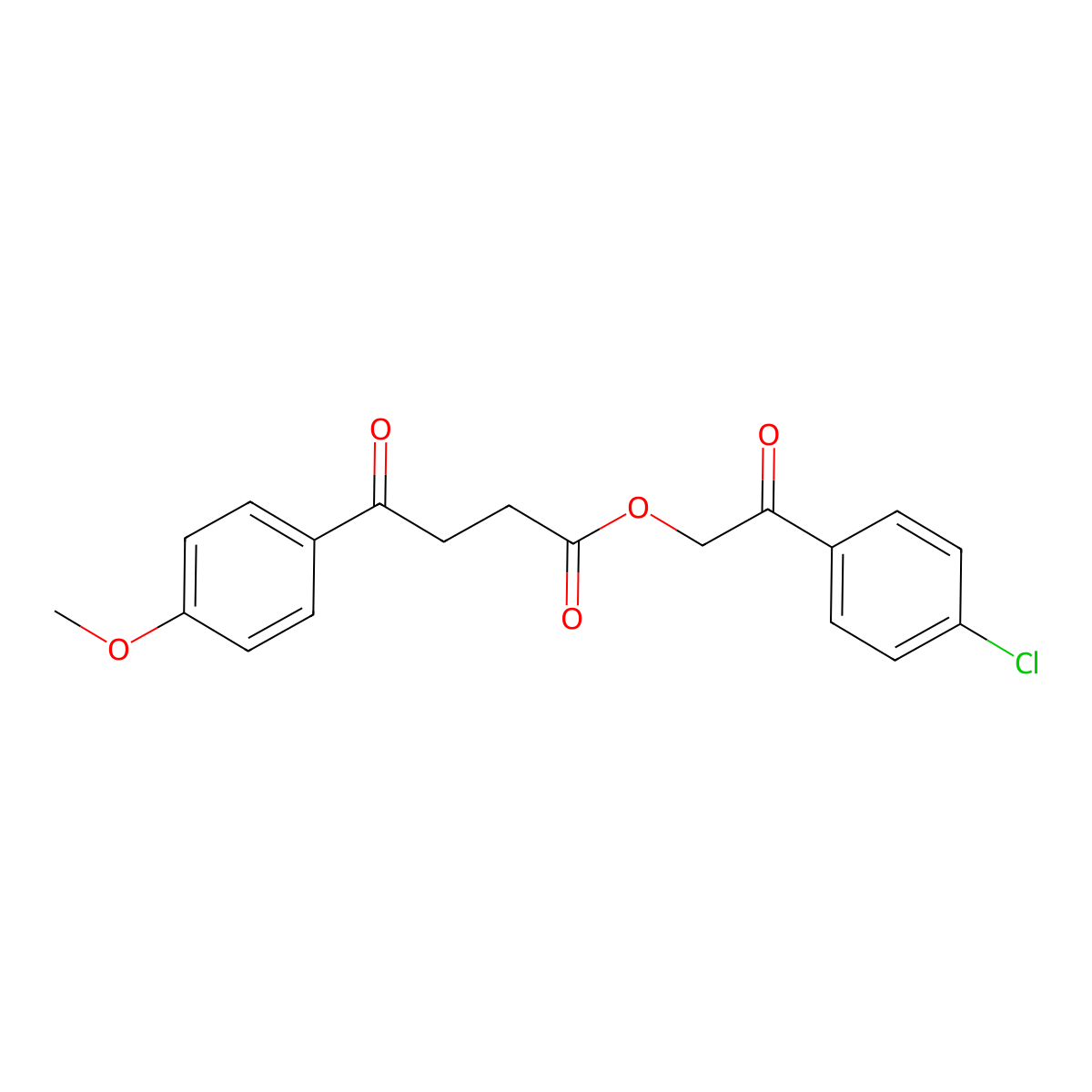 2-(4-Chlorophenyl)-2-oxoethyl 4-(4-methoxyphenyl)-4-oxobutanoate molecular structure, CAS 432510-71-9