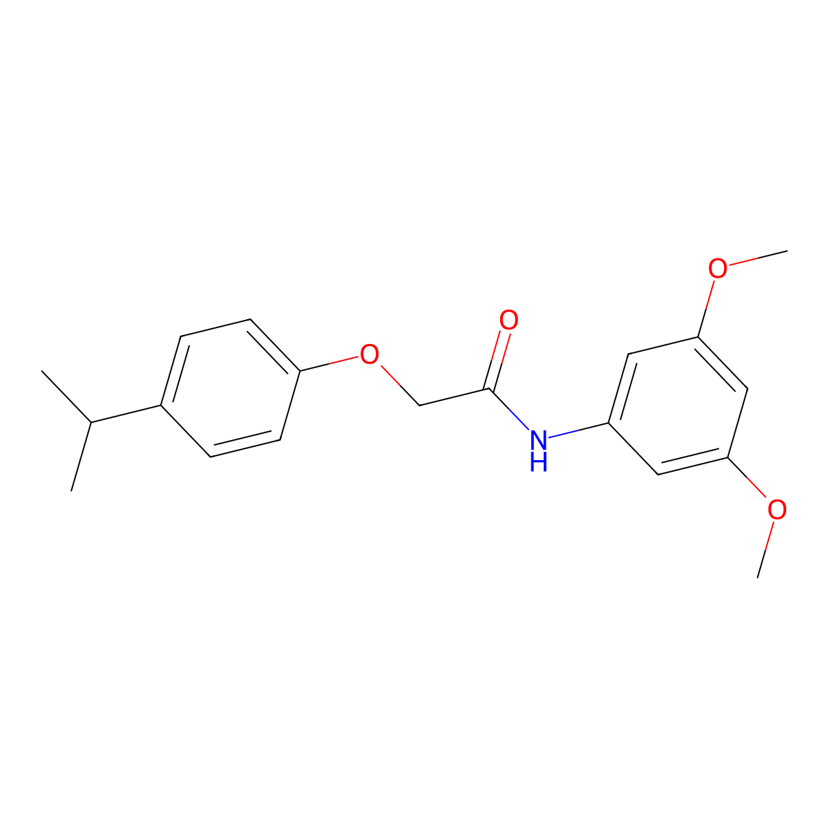 N-(3,5-dimethoxyphenyl)-2-(4-propan-2-ylphenoxy)acetamide molecular structure, CAS 432510-92-4