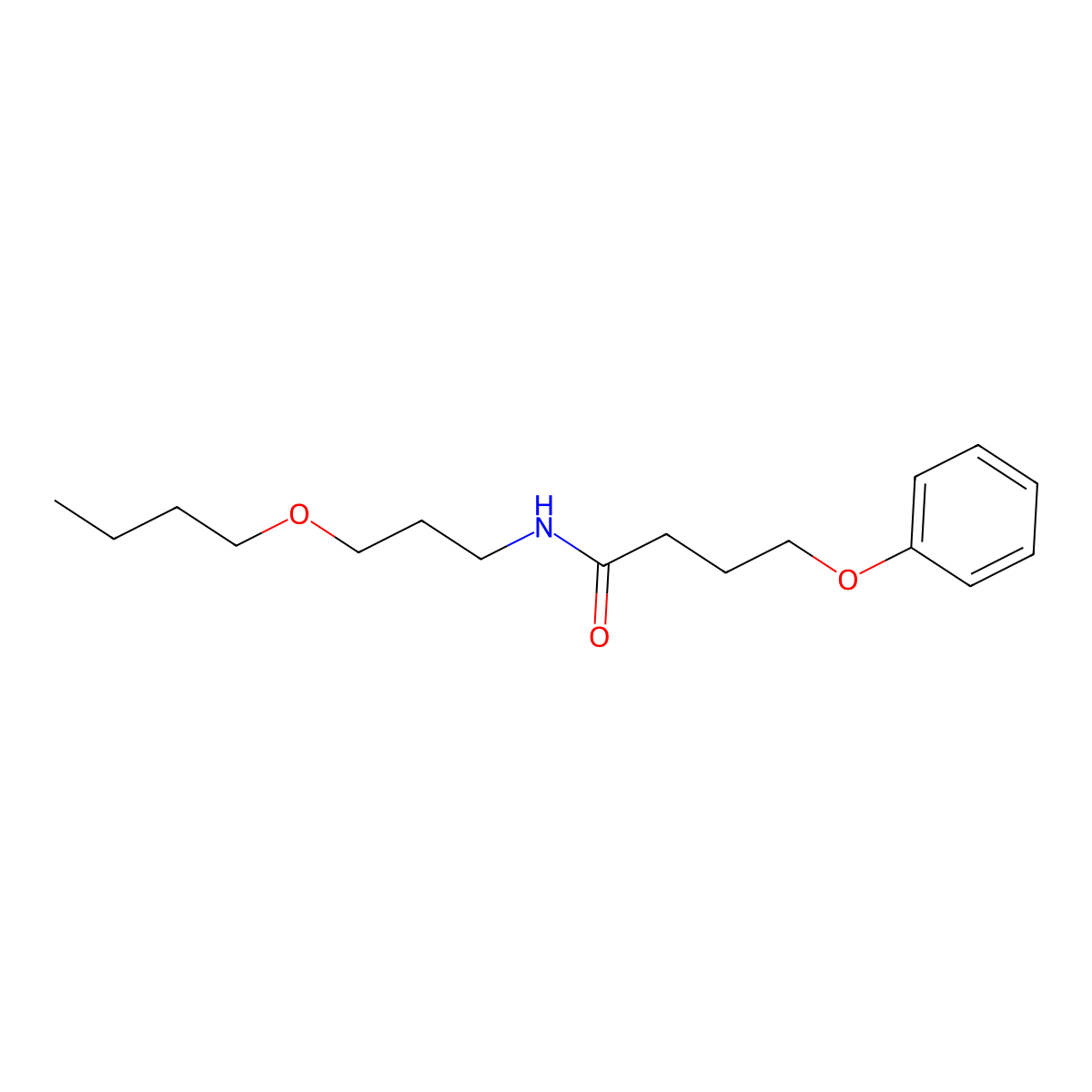 N-(3-butoxypropyl)-4-phenoxybutanamide molecular structure, CAS 432511-03-0
