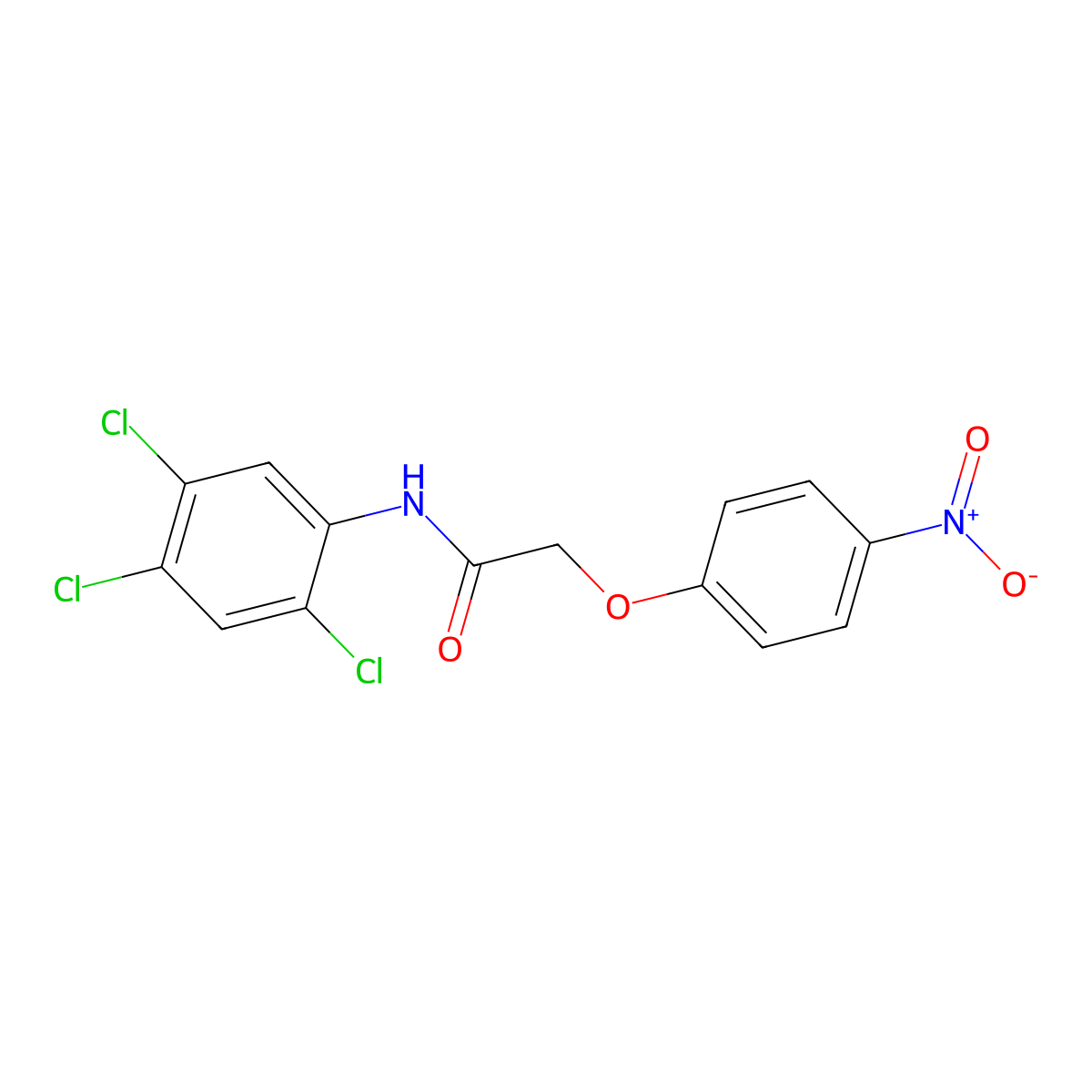 2-(4-nitrophenoxy)-N-(2,4,5-trichlorophenyl)acetamide molecular structure, CAS 432511-45-0