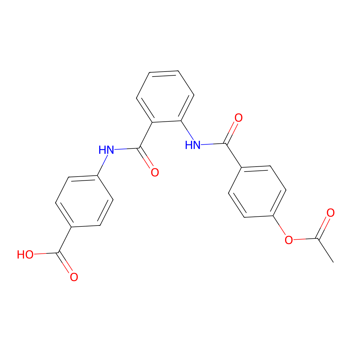 4-[[2-[(4-acetyloxybenzoyl)amino]benzoyl]amino]benzoic Acid molecular structure, CAS 432511-62-1