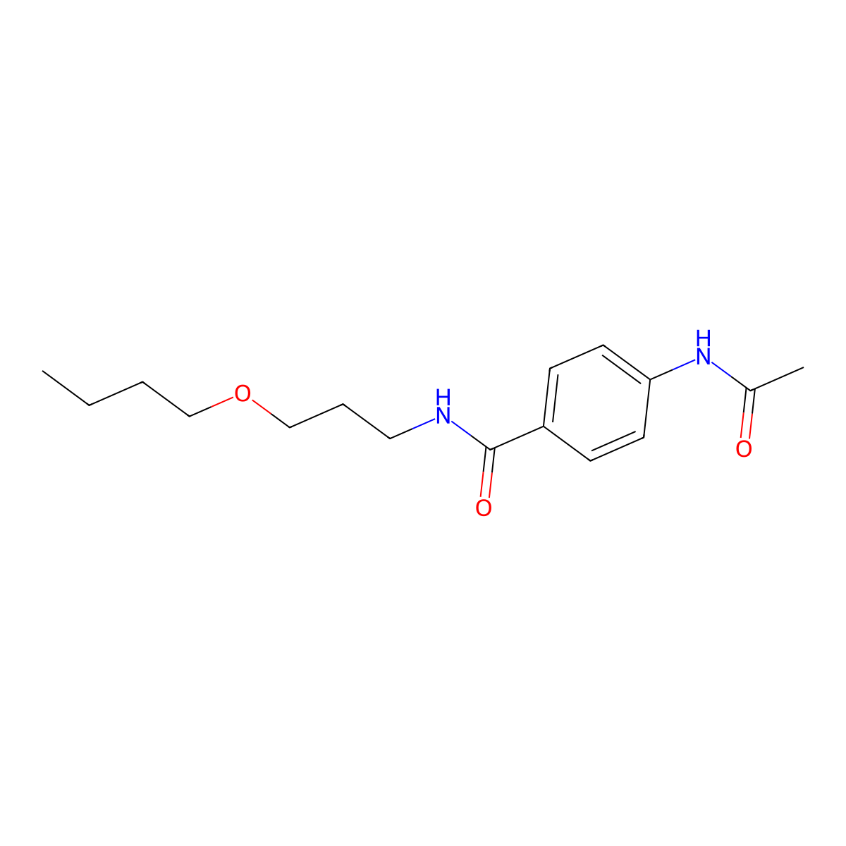 4-acetamido-N-(3-butoxypropyl)benzamide molecular structure, CAS 432511-70-1