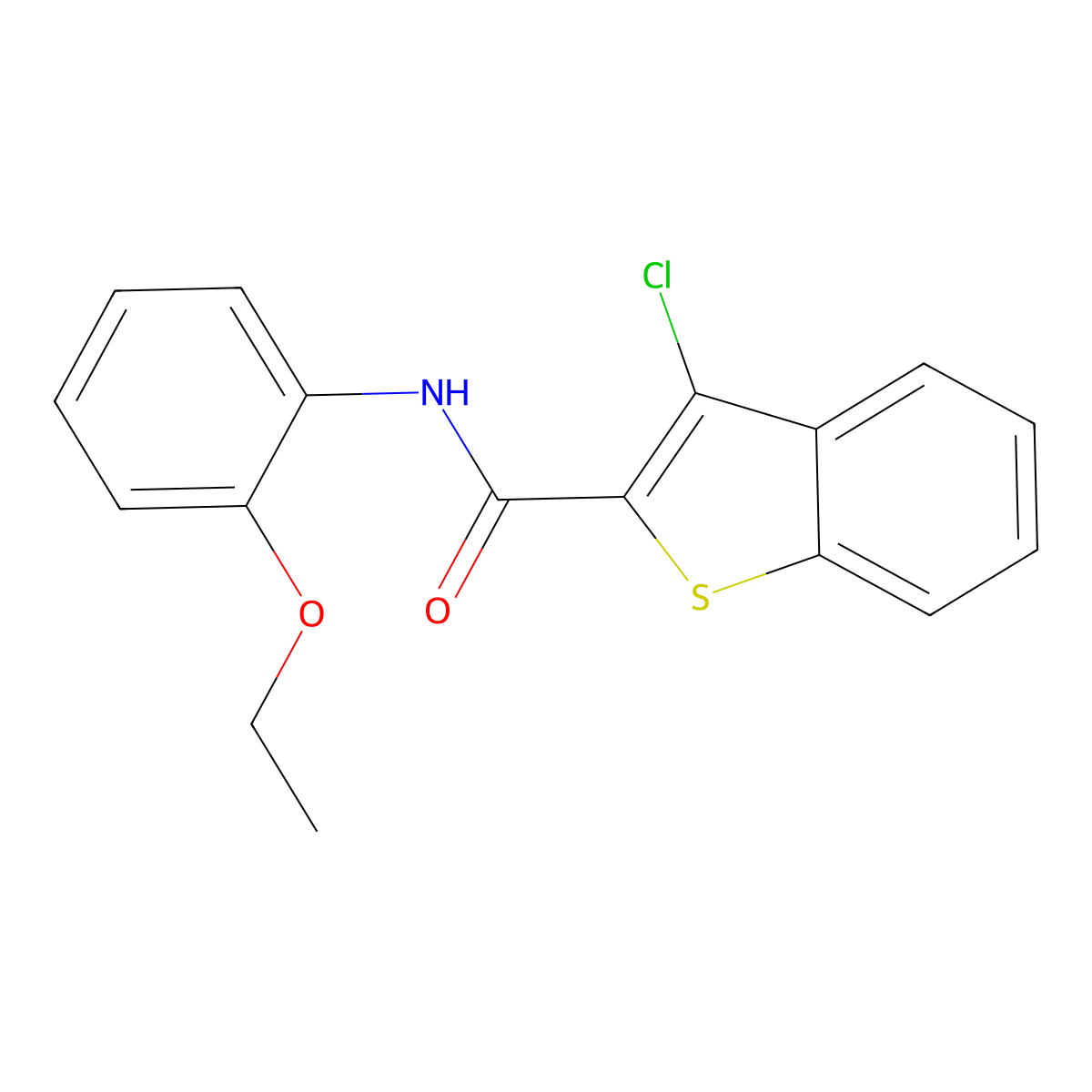 3-chloro-N-(2-ethoxyphenyl)-1-benzothiophene-2-carboxamide molecular structure, CAS 432511-76-7