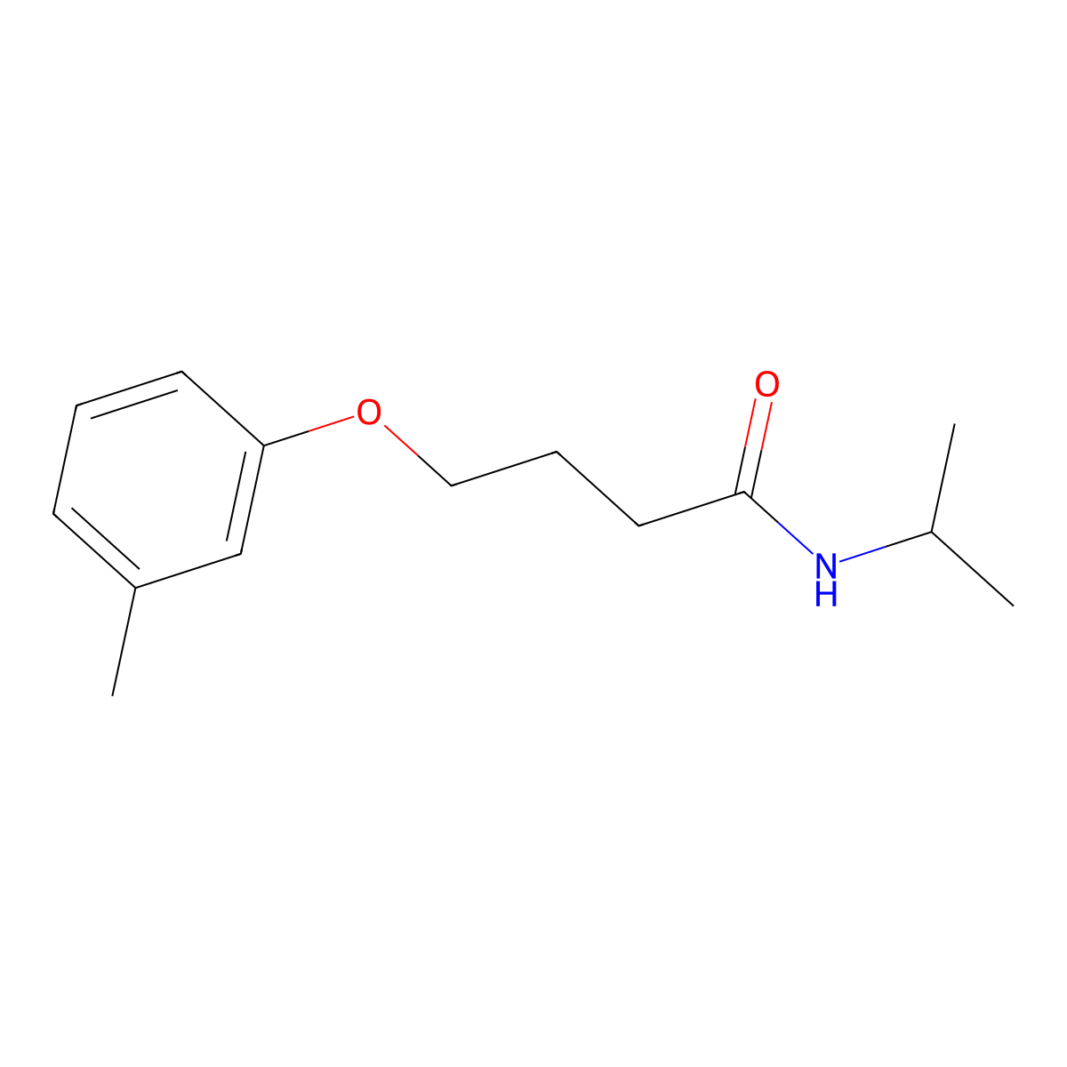 4-(3-methylphenoxy)-N-propan-2-ylbutanamide molecular structure, CAS 432511-96-1