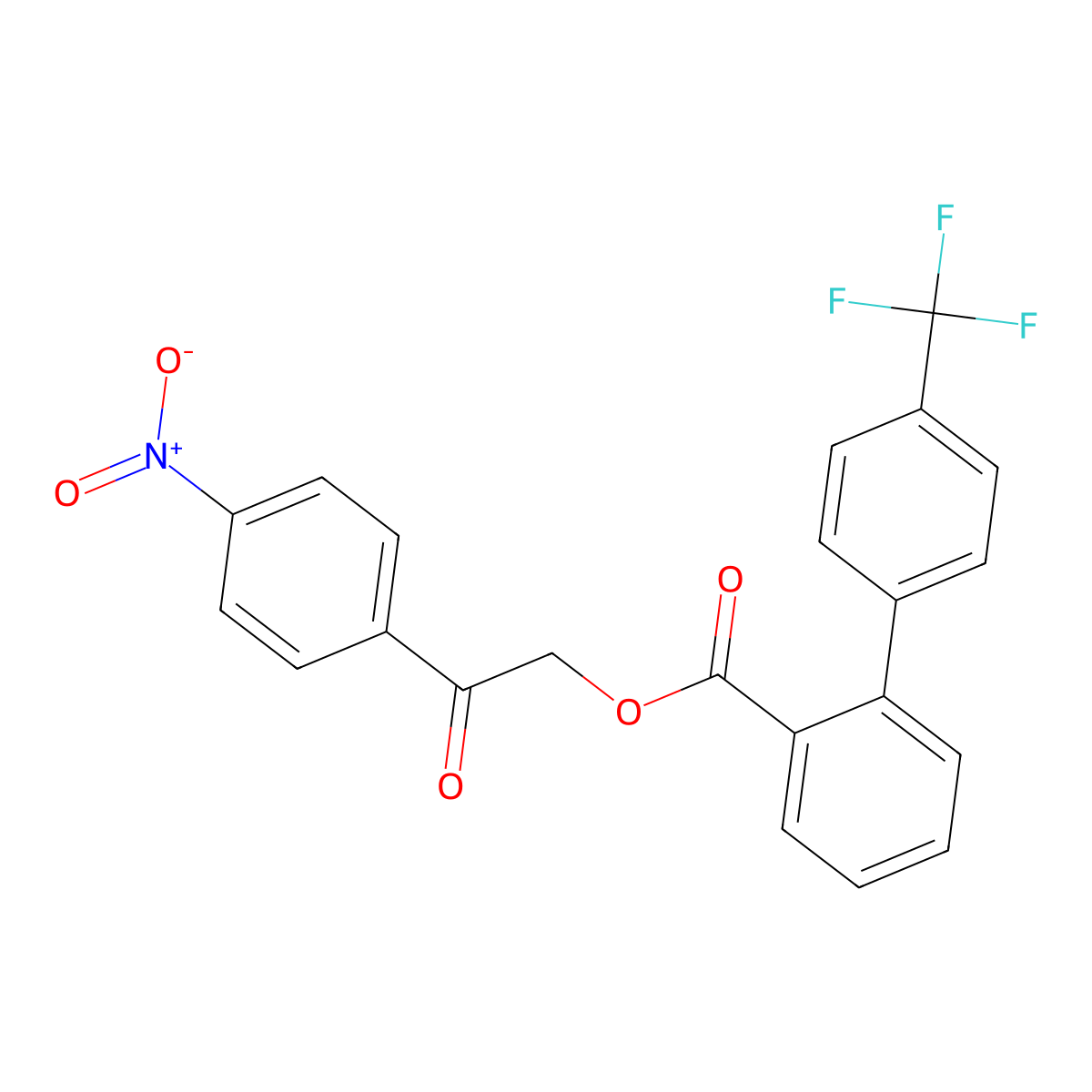 2-(4-Nitrophenyl)-2-oxoethyl 4'-(trifluoromethyl)biphenyl-2-carboxylate molecular structure, CAS 432512-03-3