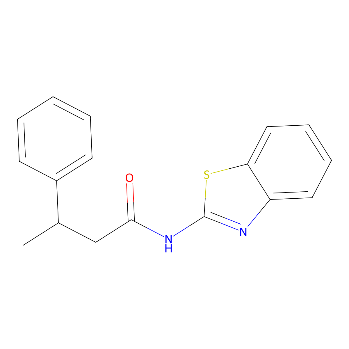 N-(1,3-benzothiazol-2-yl)-3-phenylbutanamide molecular structure, CAS 432512-38-4