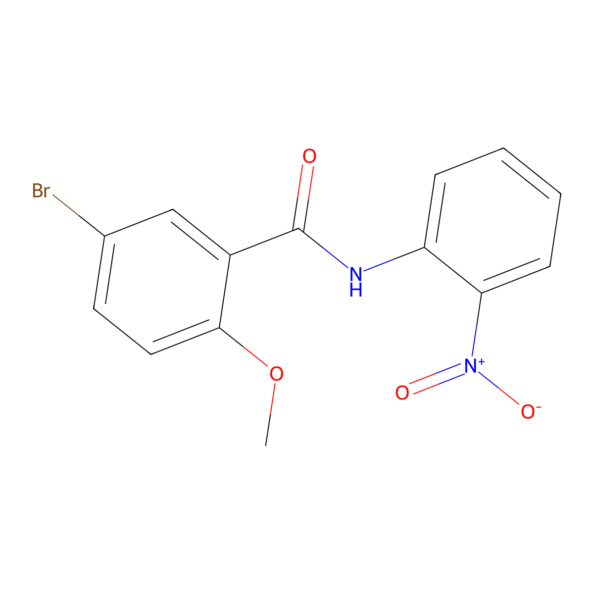 5-bromo-2-methoxy-N-(2-nitrophenyl)benzamide molecular structure, CAS 432512-44-2
