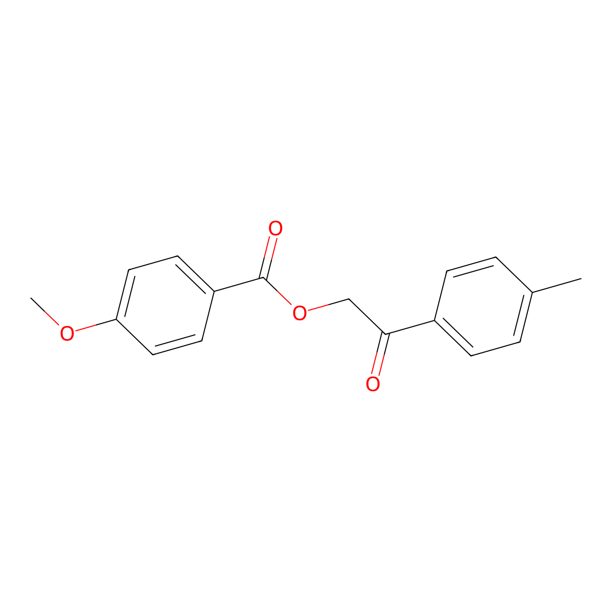 2-(4-Methylphenyl)-2-oxoethyl 4-methoxybenzoate molecular structure, CAS 432512-56-6
