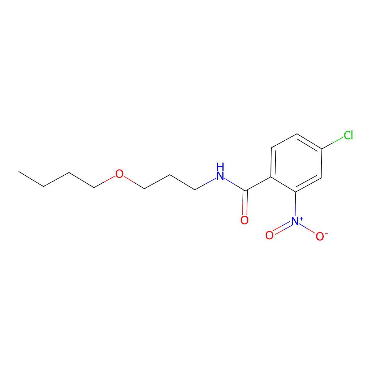 N-(3-butoxypropyl)-4-chloro-2-nitrobenzamide molecular structure, CAS 432512-91-9