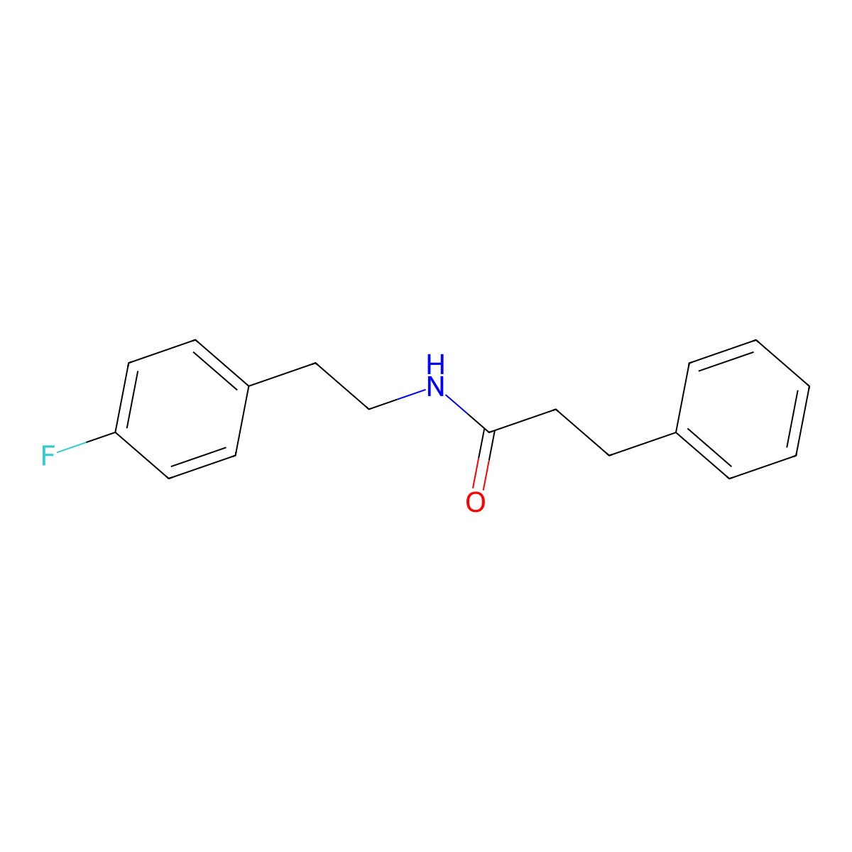 N-[2-(4-fluorophenyl)ethyl]-3-phenylpropanamide molecular structure, CAS 432512-93-1