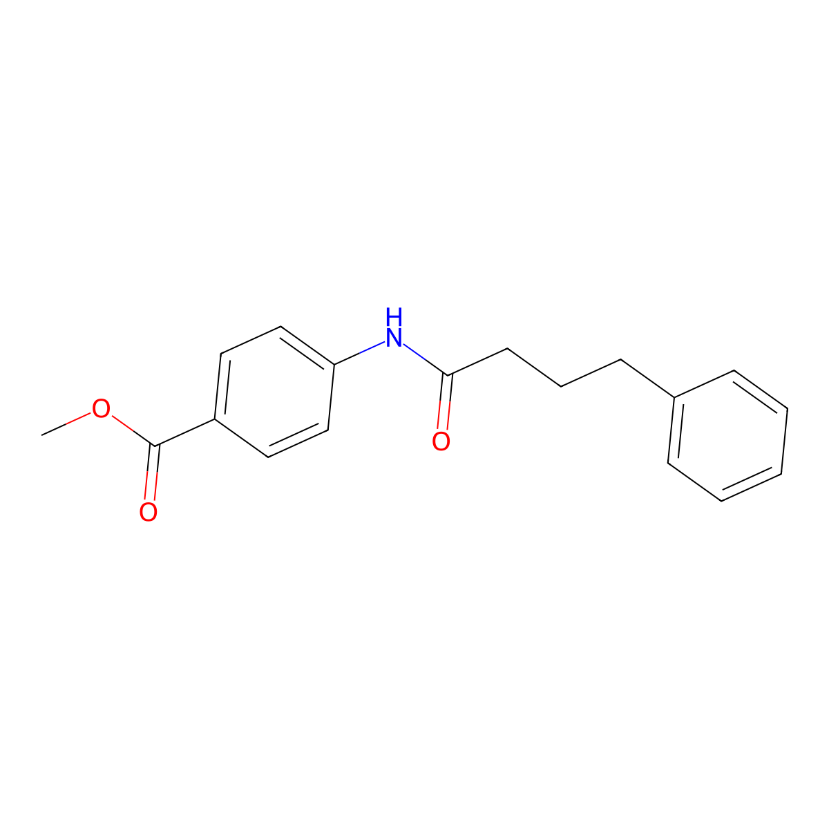 Methyl 4-(4-phenylbutanoylamino)benzoate molecular structure, CAS 432514-48-2