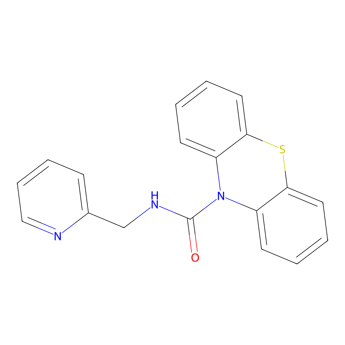 N-(pyridin-2-ylmethyl)phenothiazine-10-carboxamide molecular structure, CAS 432514-67-5