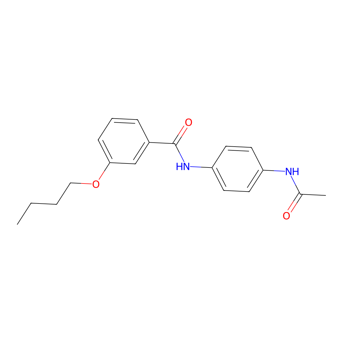 N-(4-acetamidophenyl)-3-butoxybenzamide molecular structure, CAS 432514-86-8